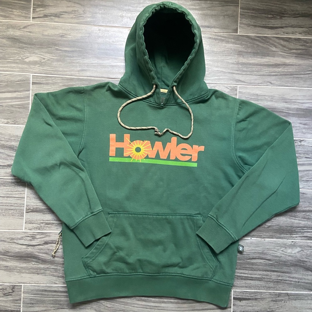 Howler Brothers green Hoodie with Sunburst Design